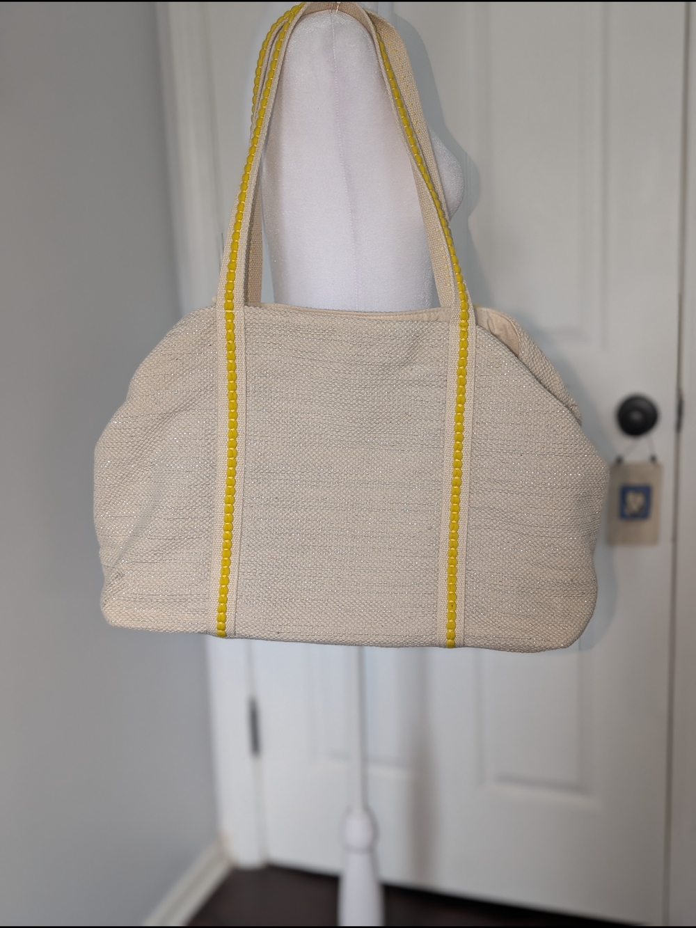 America and Beyond Limited Edition "Make Lemonade" Hand-Beaded Beach Bag - Picture 2 of 10
